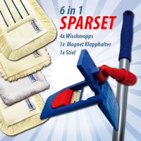 WISCHMOP SET | 6 in 1 SPARSET | 50cm